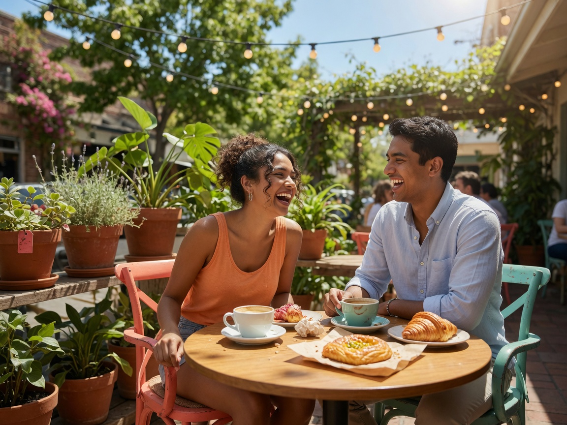 Casual café moment — real life, real colour